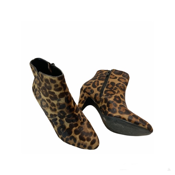 INC Animal Print Brown Pony Hair Brown Bootie Size 6 New Condition - Picture 3 of 6